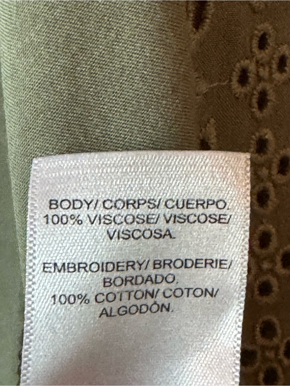 Lucky Brand Olive Green Eyelet Kimono Jacket OS EUC - Picture 5 of 5